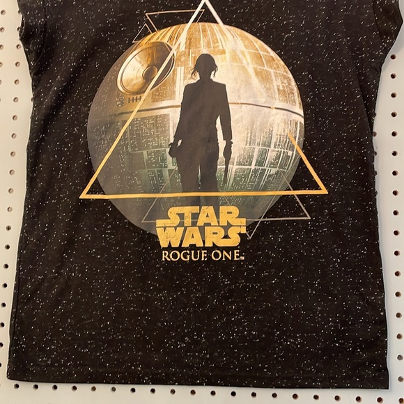 Star Wars Lucasfilm Ltd Rogue One Cap Sleeve T-Shirt Women’s Black Size M - Picture 5 of 9